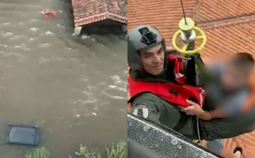 Dramatični snimci spašavanja ljudi iz helikoptera u Grčkoj, među njima ima i djece