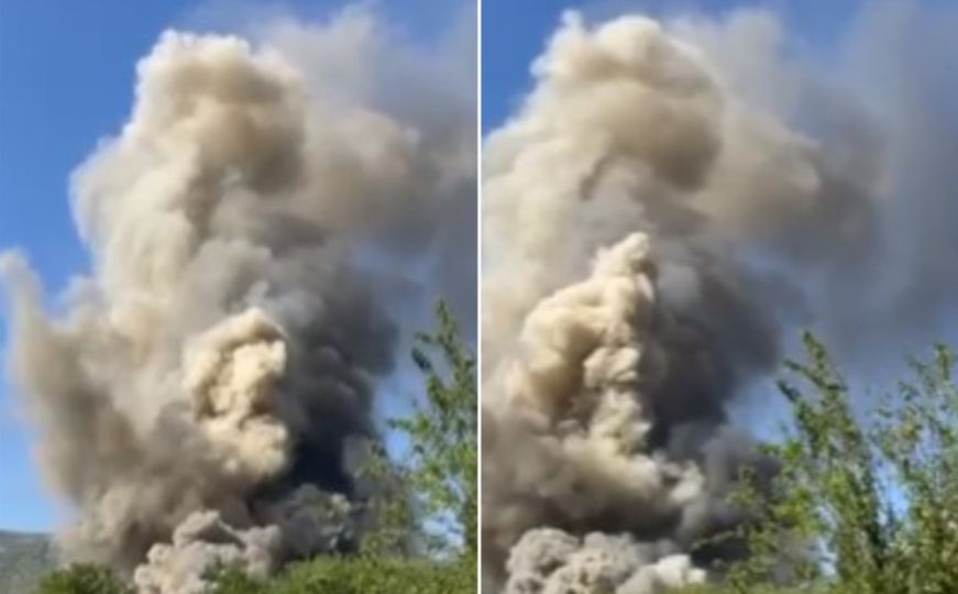 Veliki požar u Mostaru: Vatra guta firmu, pucaju plinske boce