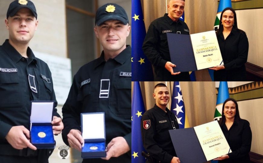 Benjamina Karić nagradila hrabre policajce koji su spasili muškarca i nosili ga tri km na leđima
