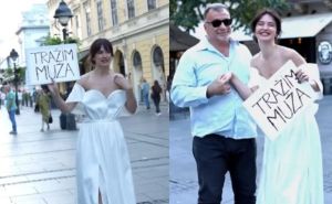 Djevojka hodala ulicama Beograda u vjenčanici s natpisom 'Tražim muža': 'I to sam vam riješila'