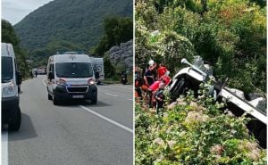 Autobus sletio u provaliju u Crnoj Gori: Prvi snimci sa mjesta jezive nesreće na putu za Budvu