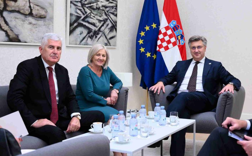 Dragan Čović i Borjana Krišto s Plenkovićem u Zagrebu: 'Očekujemo otvaranje pregovora s EU'