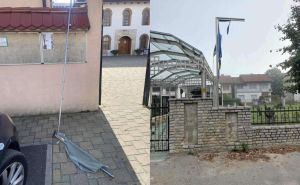 Sramotno: Potrgane zastave na ulazu u Čaršijsku džamiju i Šehidsko mezarje u Prijedoru