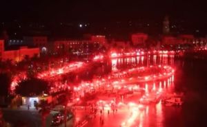 Spektakularna atmosfera u Splitu: Torcida bakljadom proslavila jubilej