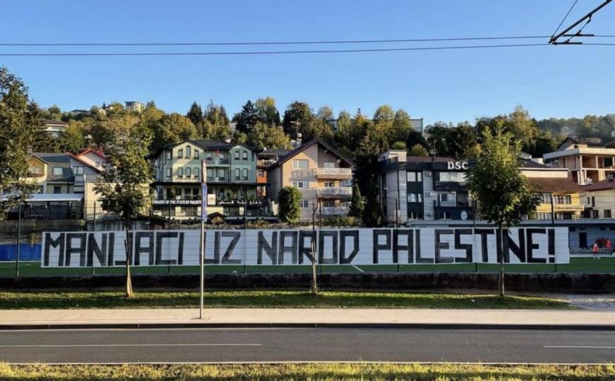 Podrška sa Grbavice: 'Manijaci uz narod Palestine'
