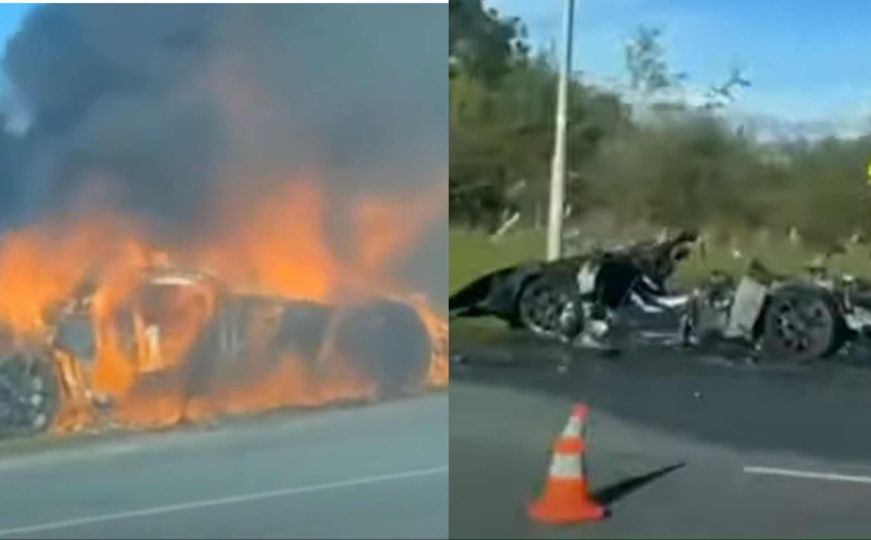 Veliki incident na cesti: Zapalio se novi model McLarena, automobil potpuno izgorio