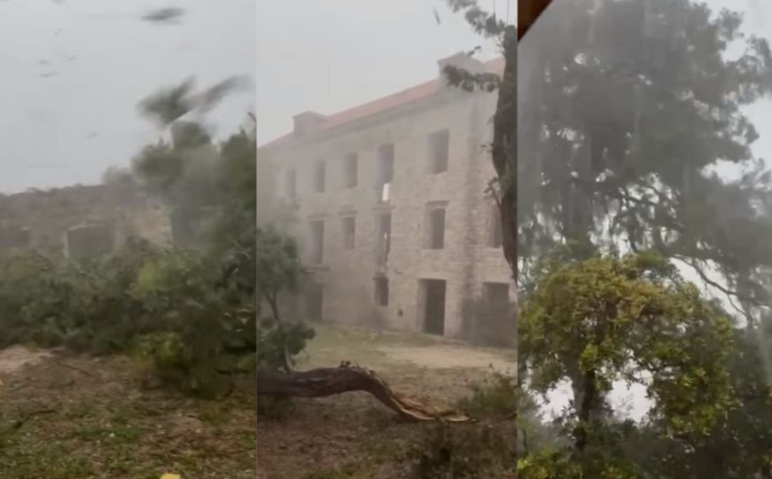 'Vjetar lomio sve pred sobom': Snažno olujno nevrijeme pogodilo hrvatski otok