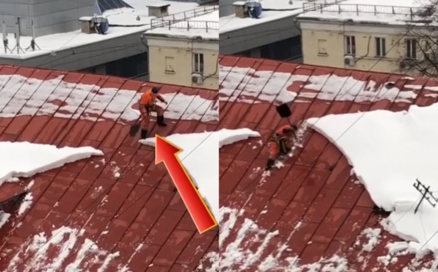Gledao smrt u oči: Muškarac pao sa krova dok je čistio snijeg - nakon toga se desilo čudo