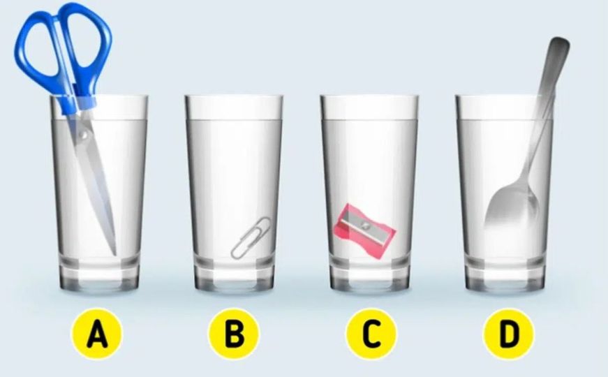 Dokažite da sjajno razmišljate: U kojoj čaši se nalazi najviše vode?