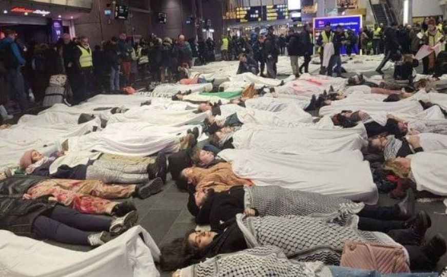 Bravo, Norveška: Aktivisti legli na pod željezničke stanice i pozvali na primirje u Gazi