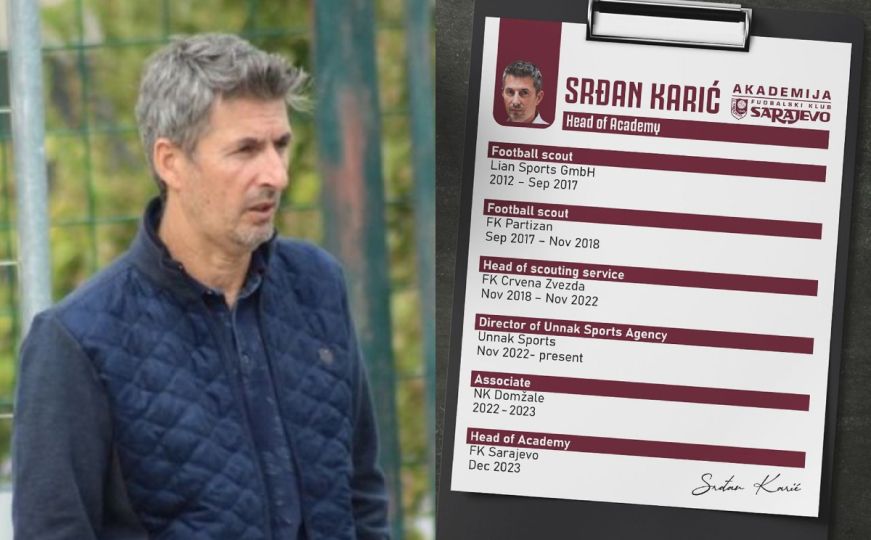 Bivši skaut Partizana i Crvene zvezde postao direktor Akademije FK Sarajevo