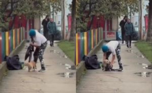Viralni snimak iz regiona: Dječak skinuo jaknu da ugrije psa