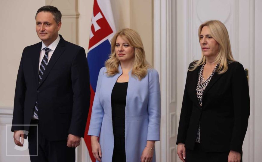 Pogledajte prve fotografije: Predsjednica Slovačke stigla u Predsjedništvo BiH