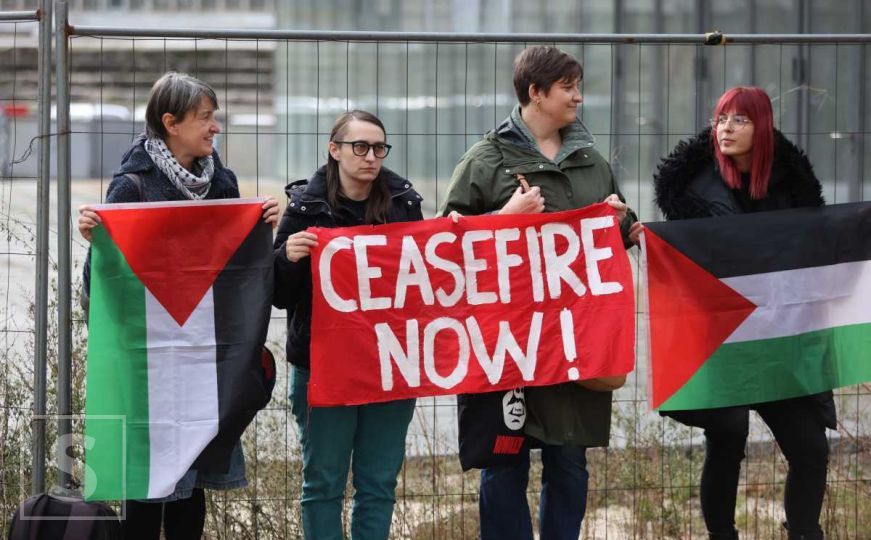 Pogledajte kako je izgledao protest za Palestinu ispred zgrade Delegacije EU u BiH