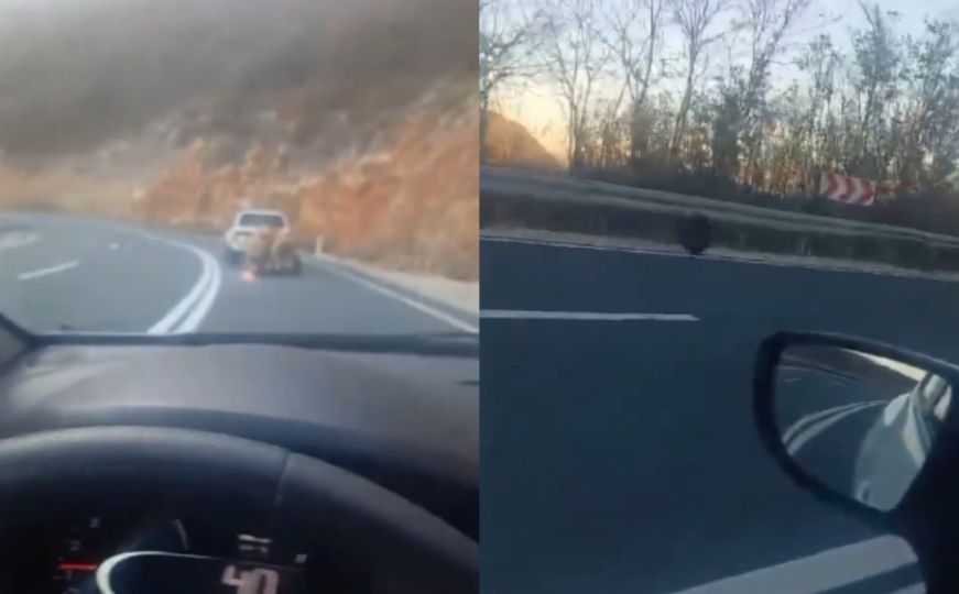 Samo u BiH: Vozio kilometrima bez jednog točka, ignorisao druge vozače koji su ga upozoravali
