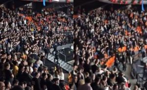 Uzavrelo na tribinama u Španiji: Partizanovi navijači krenuli na policiju