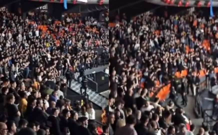 Uzavrelo na tribinama u Španiji: Partizanovi navijači krenuli na policiju