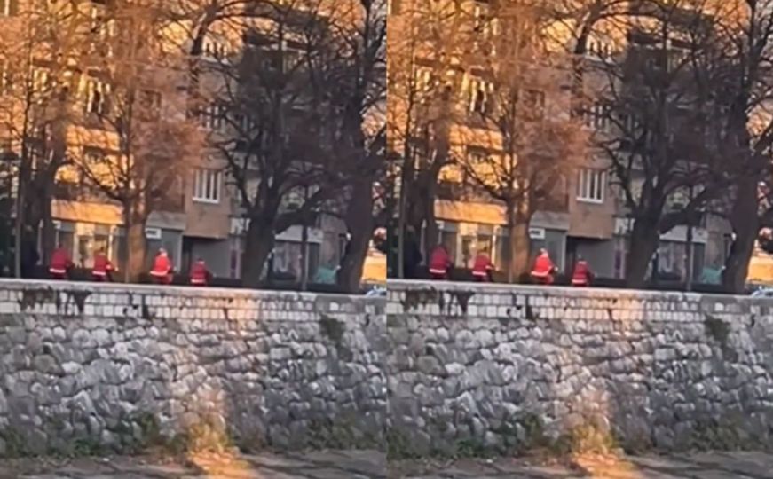 Samo u Sarajevu: Ko su četiri Djeda Mraza koji voze bicikle kroz Vilsonovo šetalište?