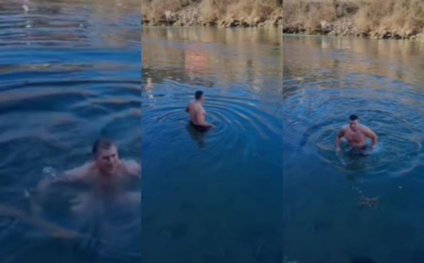 Decembarsko kupanje u BiH: Dva muškarca se okupala u Vrbasu