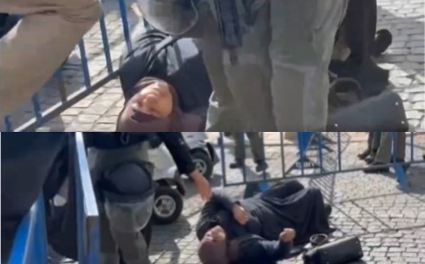 Užasni prizori:  Izraelske snage napale Palestinku na putu do Al-Aqsa džamije