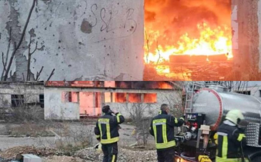 Požar u krugu bivše 'Fabrike duhana' u Mostaru: Vatrograsci objavili fotografije