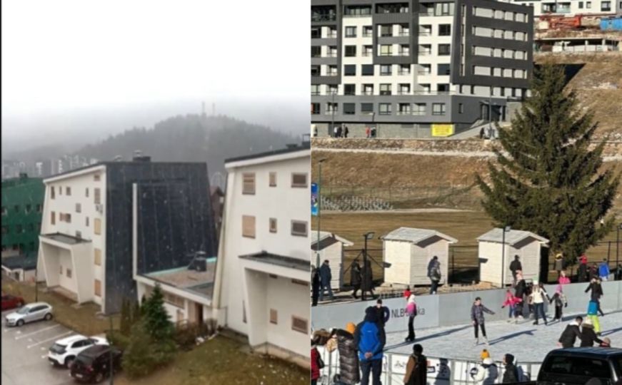 Zimska čarolija na olimpijskoj ljepotici: Na Bjelašnici pada prvi snijeg u 2024. godini