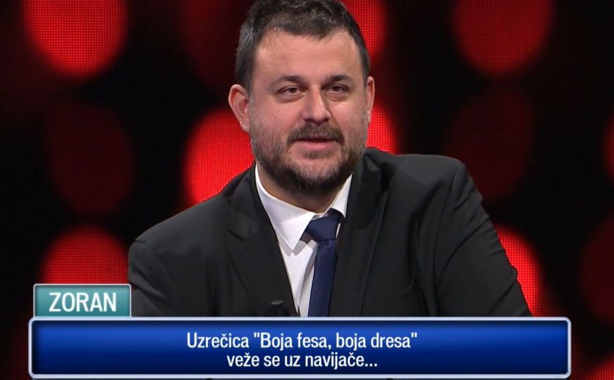 Pitanje o navijačkoj pjesmi FK Sarajevo zbunilo Deana Kotigu u kvizu 'Potjera'