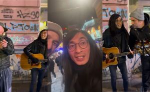 Veseli Tajvanac ponovo pjevao s Dubiozom na sarajevskim ulicama: Policija mu pisala novčanu kaznu