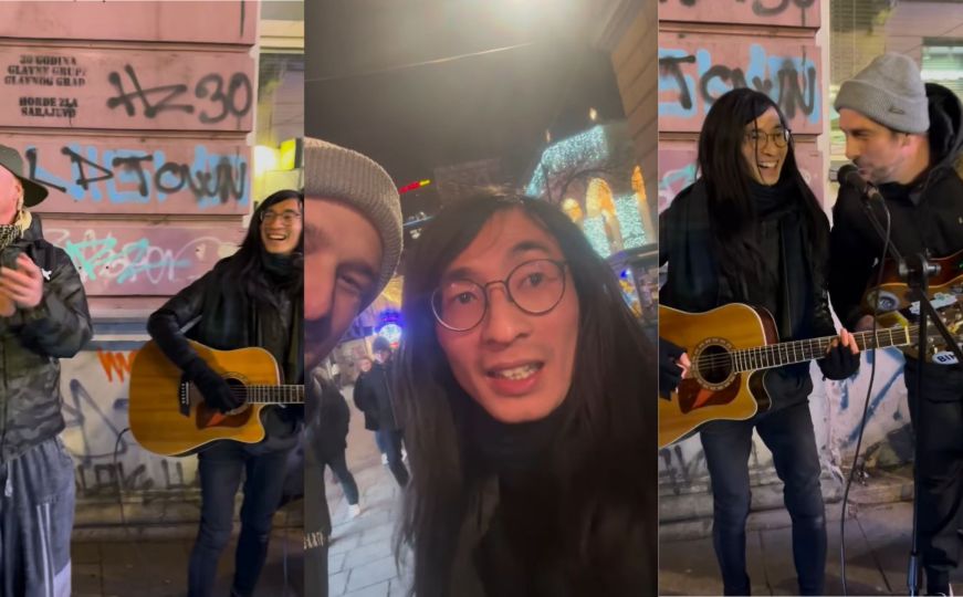 Veseli Tajvanac ponovo pjevao s Dubiozom na sarajevskim ulicama: Policija mu pisala novčanu kaznu