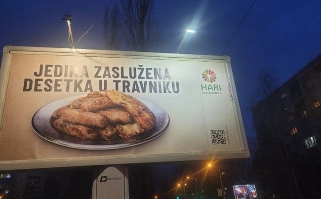 Domišljata reklama ćevabdžinice iz BiH nasmijala Bosance