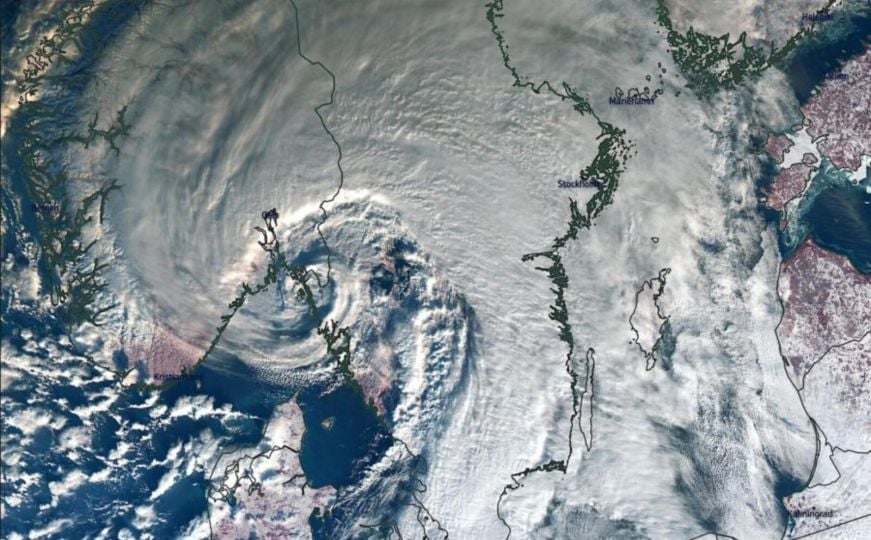 Ogromni ciklon koji je izazvao haos širom Europe snimljen iz svemira: Pogledajte kako izgleda