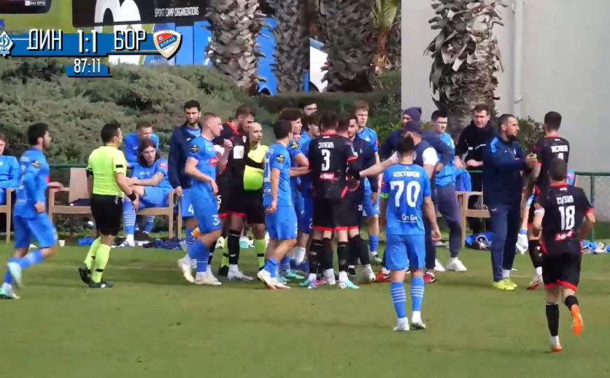 Prekinuta prijateljska utakmica: Nogometaši Borca i Dinama se sukobili i napravili veliki haos