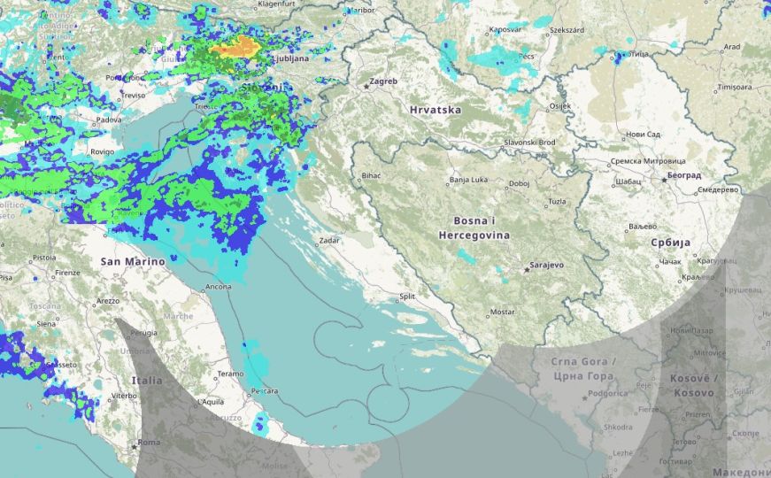 Pratite uživo kretanje olujnog nevremena koje se očekuje u BiH: Upaljen narandžasti meteoalarm