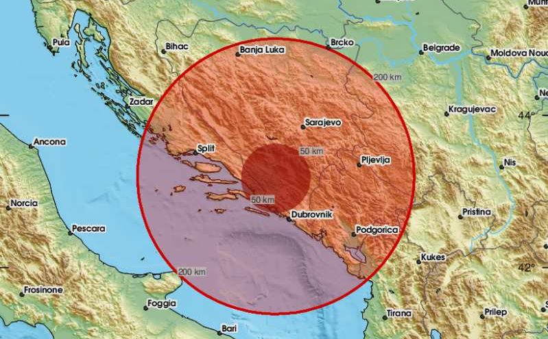 Zemljotres pogodio Bosnu i Hercegovinu