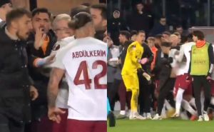 Haos u Pragu: Velika tuča na kraju utakmice između Sparte i Galatasaraya