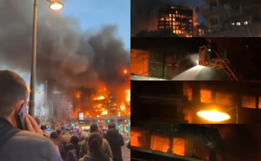 Objavljeni snimci: Vatra progutala veliku zgradu u Španiji, ima mrtvih i povrijeđenih
