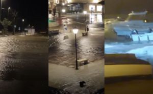 Dramatični prizori iz Hrvatske: Izlilo se more, ulice pod vodom, poplavljeni automobili