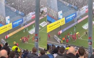 Haos u Njemačkoj: Navijač uletio na teren da se obračuna sa igračima, oni morali reagovati