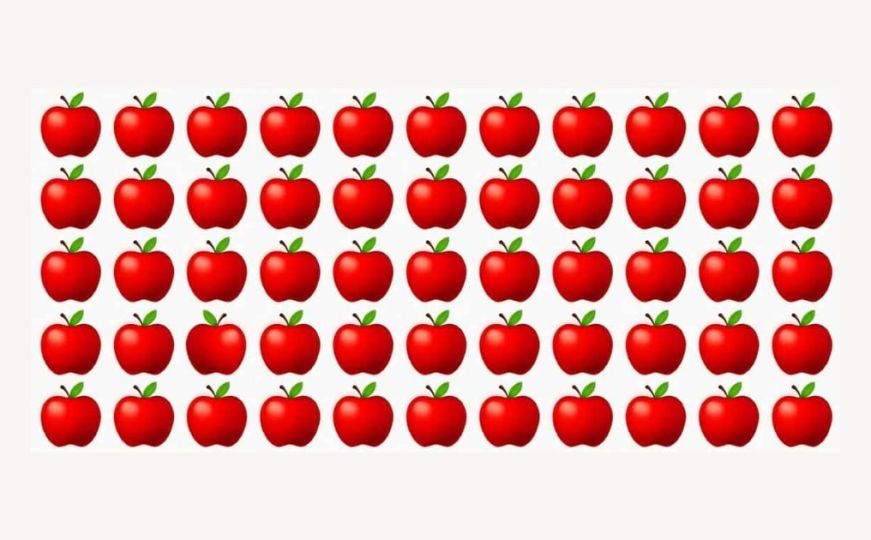 Testirajte svoj IQ: Možete li pronaći jabuku koja je drugačija za 10 sekundi?