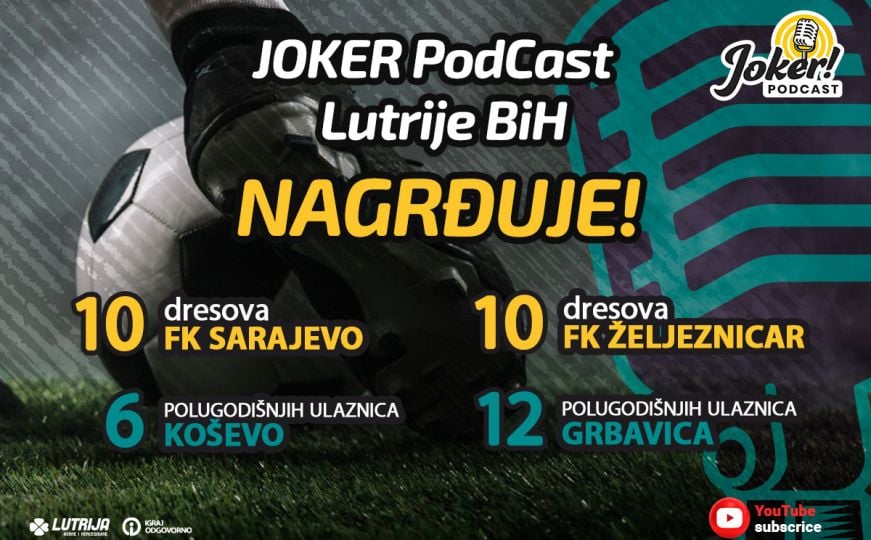 Osvoji dresove i polusezonske ulaznice u Joker Podcast-u Lutrije BiH