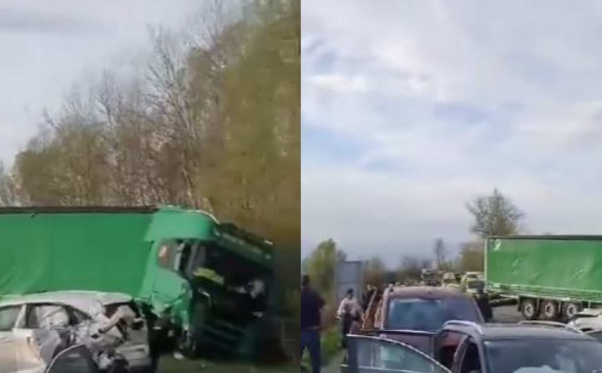 Užas u blizini graničnog prelaza Bosanska Gradiška: Kamion pokupio kolonu vozila, ima povrijeđenih