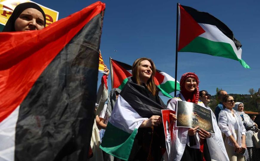 "Sarajevo za Palestinu": Održan skup podrške i solidarnosti s palestinskim narodom
