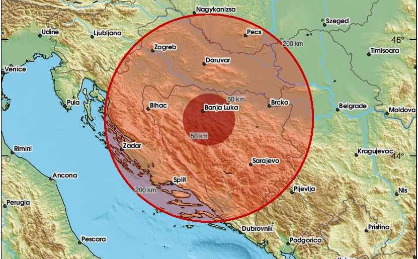 Zemljotres probudio Banja Luku: 'Kratko, ali jako'