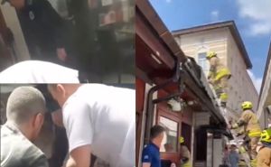 Požar na Baščaršiji: Gorio fast food, vatru gasio i policajac