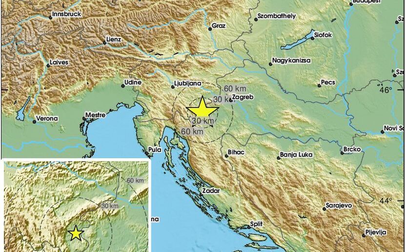 Dva zemljotresa pogodila Sloveniju i Hrvatsku