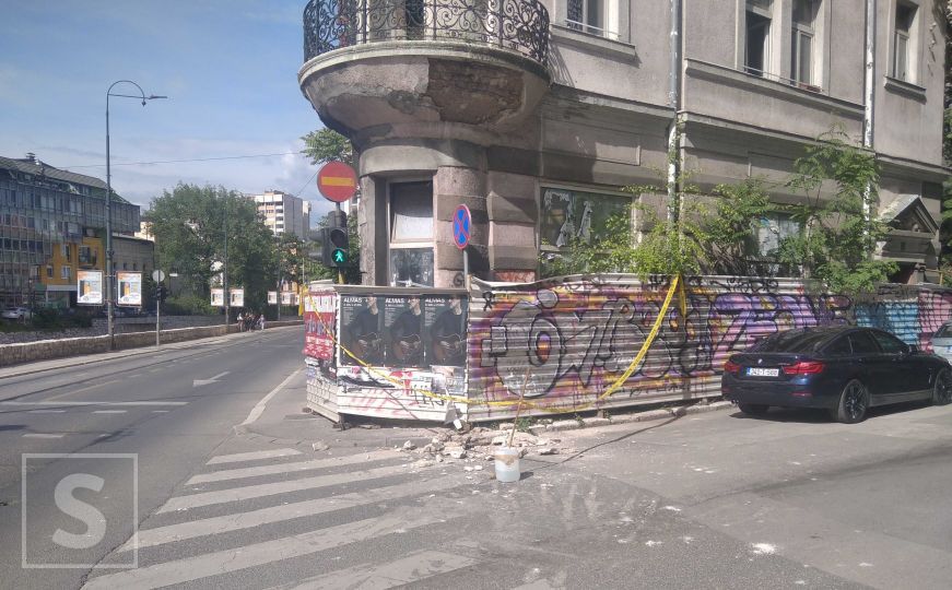 Neprestana prijetnja: Novi slučaj obrušavanja fasade u Sarajevu
