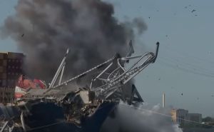 Objavljen snimak: Kontroliranom eksplozijom uklonjen dio srušenog mosta kod Baltimorea