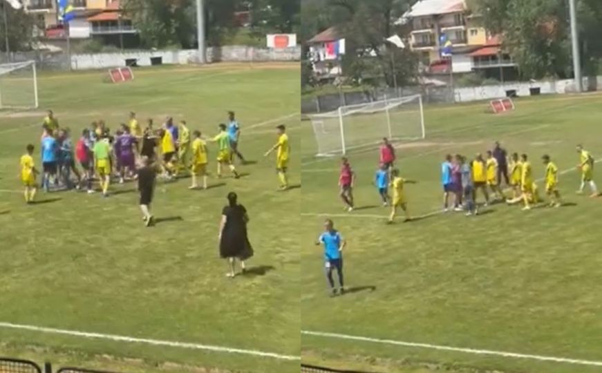 Prekinuta utakmica u Foči: Navijači upali u teren i napali igrače Bosne, jedna osoba povrijeđena