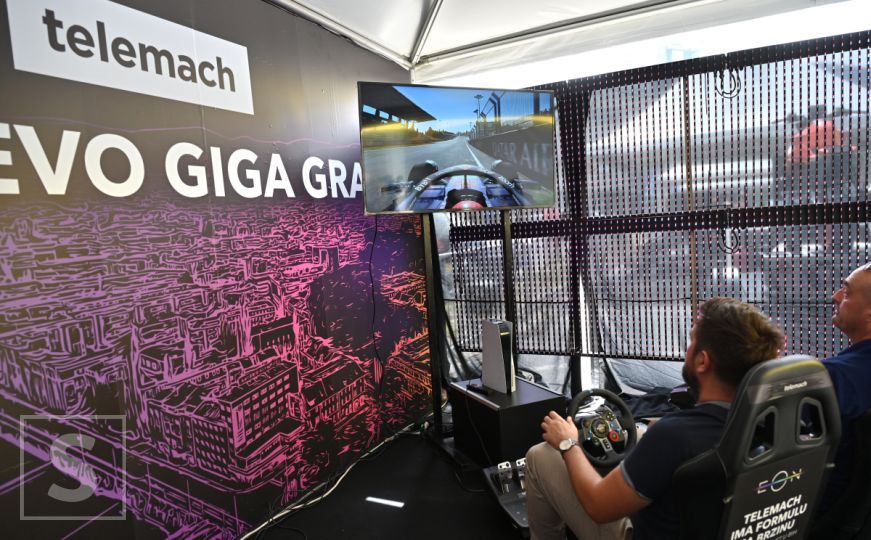 Telemach BH omogućio posjetiocima adrenalinsku vožnju na simulatoru Formule 1 u Sarajevu
