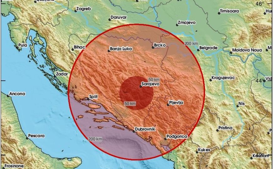 Zemljotres u Bosni i Hercegovini : 'Pošteno je zatreslo'